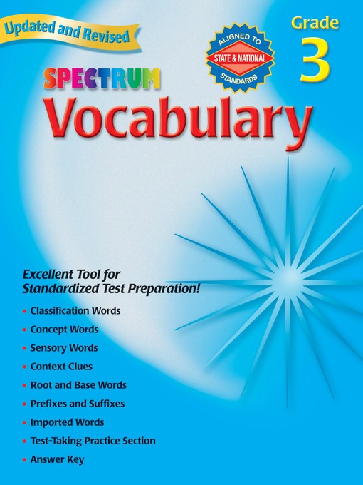 Vocabulary, Grade 3 - Boston Public Library - OverDrive